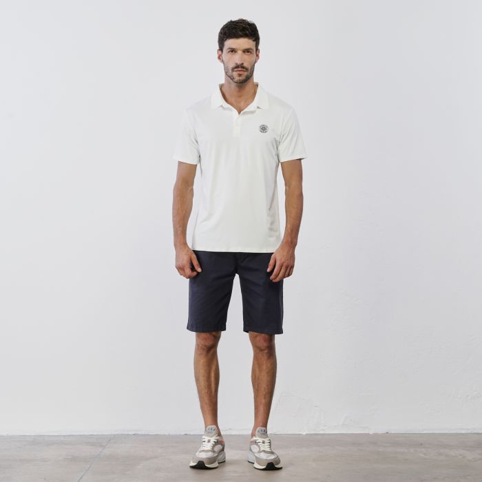 Bermuda blu da uomo in misto cotone