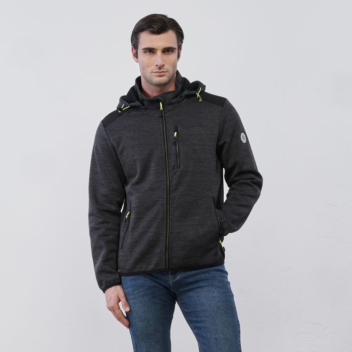Giacca grigia Marshall da uomo con dettagli fluo