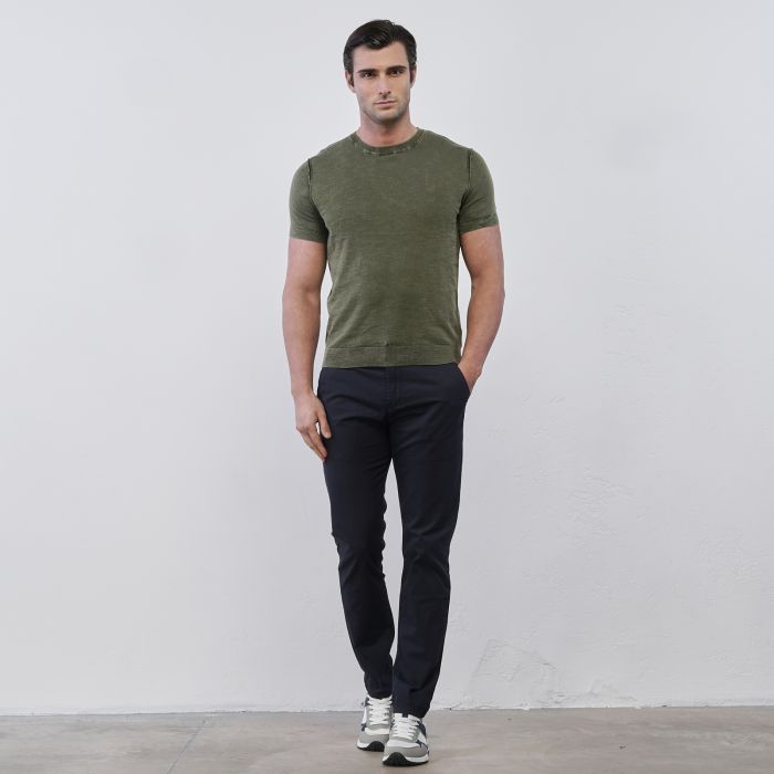 Pantaloni lunghi blu da uomo Marshall con tasche