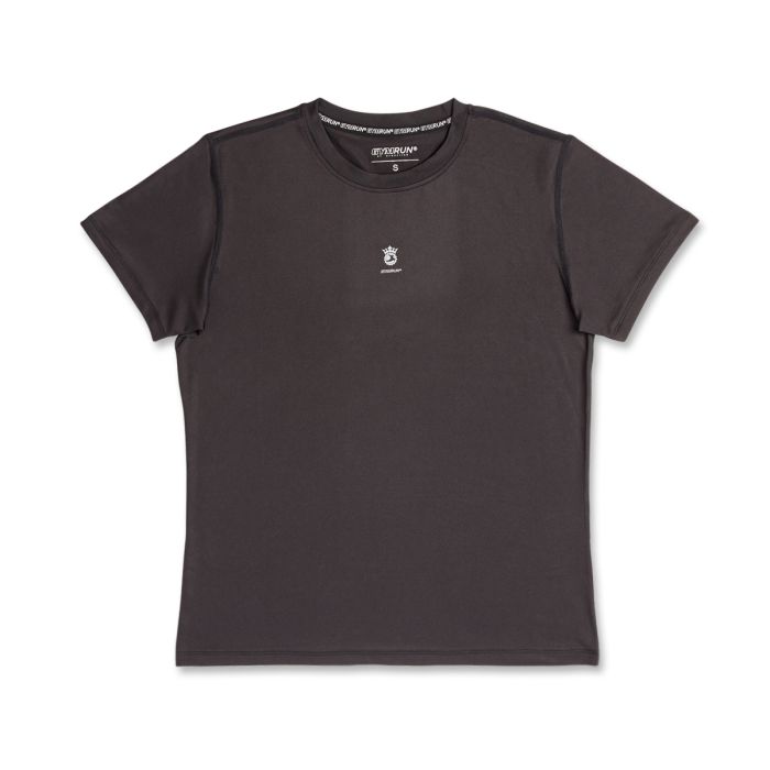 T-shirt sportiva nera da donna Gymrun da running