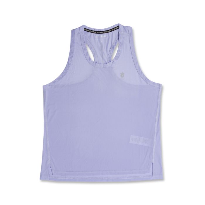 Top sportivo viola da donna Gymrun con micro logo