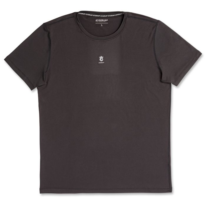 T-shirt sportiva nera da uomo Gymrun con logo
