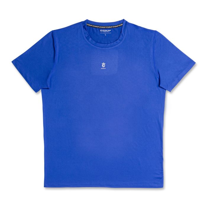 T-shirt sportiva blu da uomo Gymrun con logo