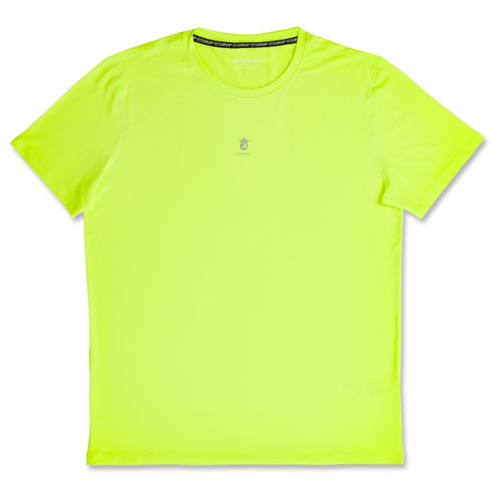 T-shirt sportiva gialla da uomo Gymrun con logo