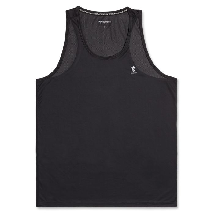 Canotta sportiva nera da uomo Gymrun da running