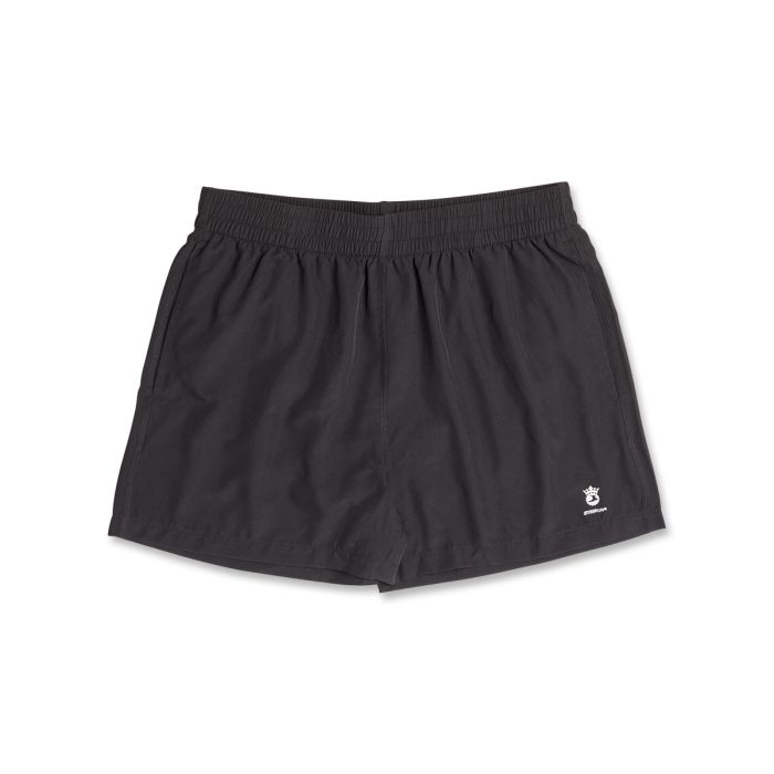 Pantaloncini corti sportivi neri con logo Gymrun da uomo