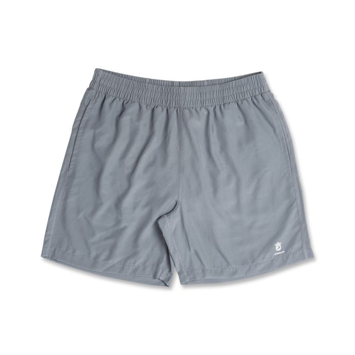 Pantaloncini corti sportivi grigi con logo Gymrun da uomo