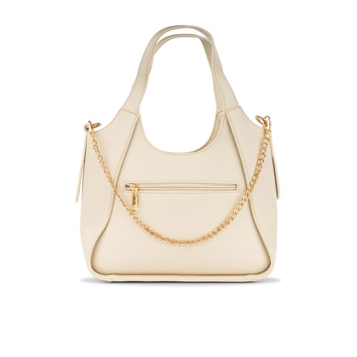 Borsa bianca da donna con dettaglio catena