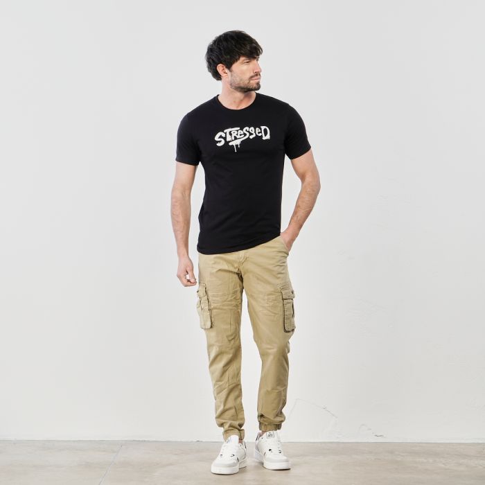 Pantaloni beige con tasconi