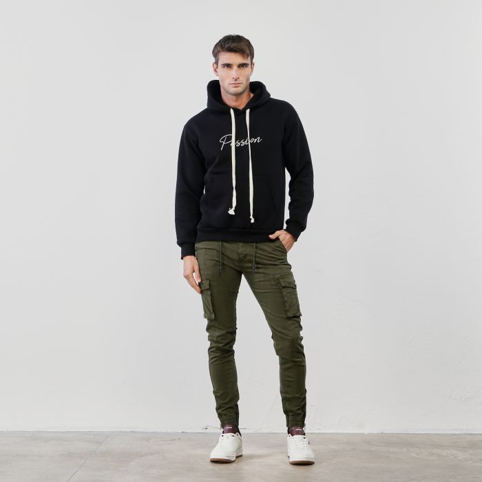 Pantaloni lunghi verdi da uomo con tasconi