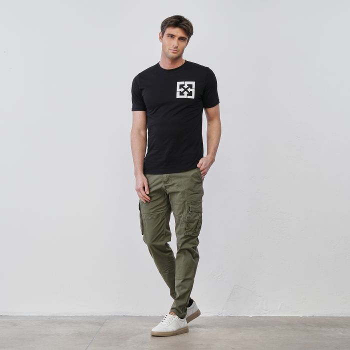 Pantaloni verdi da uomo con tasconi