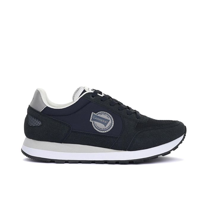 Sneakers blu scuro con suola in gomma