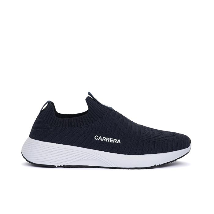 Sneakers blu slip-on con logo laterale