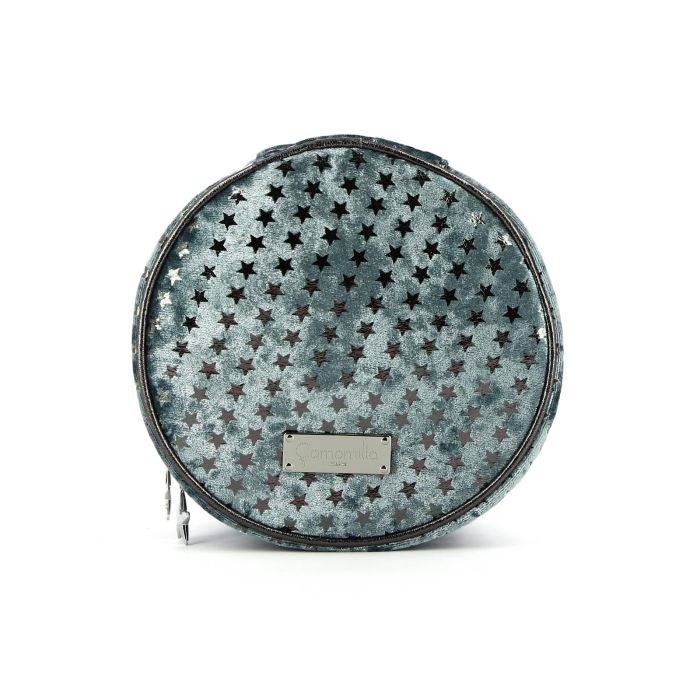 Beauty tondo azzurro con stelline e zip