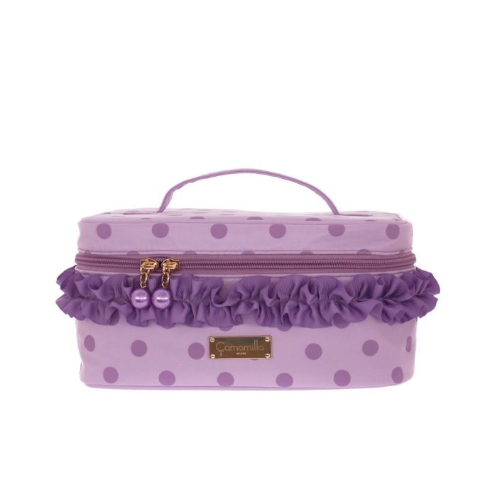 Beauty viola in fantasia a pois con zip e manico