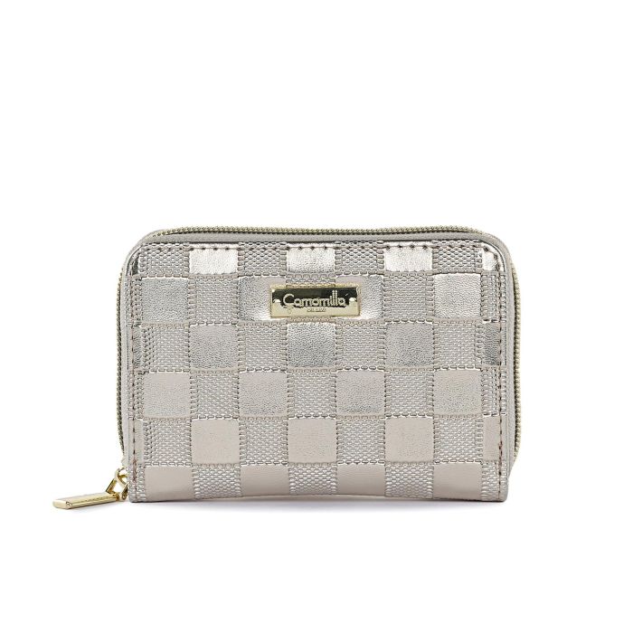 Portafoglio oro da donna con zip