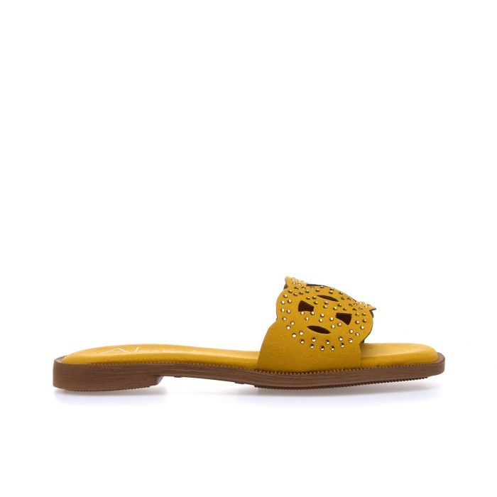 Ciabattine gialle con micro strass