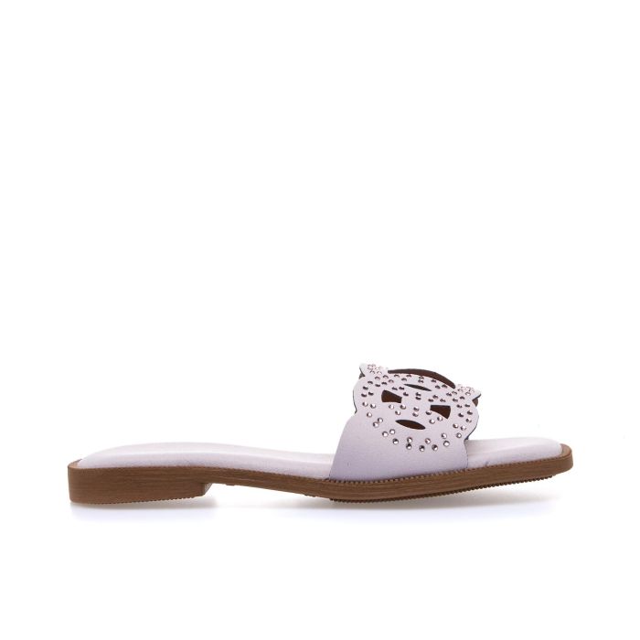 Ciabattine rosa chiaro con micro strass