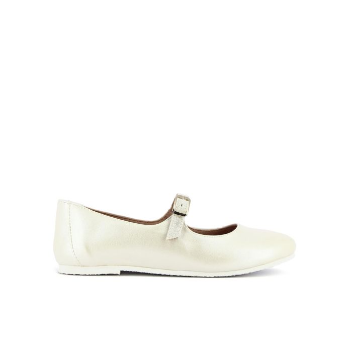 Ballerine bianche da cerimonia con dettaglio glitter