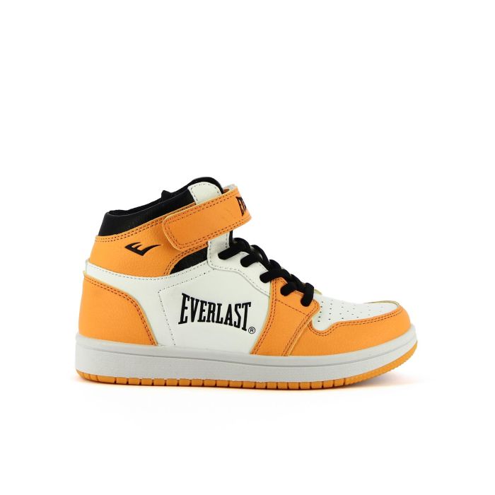 Sneakers alte bimbo arancioni da basket con velcro