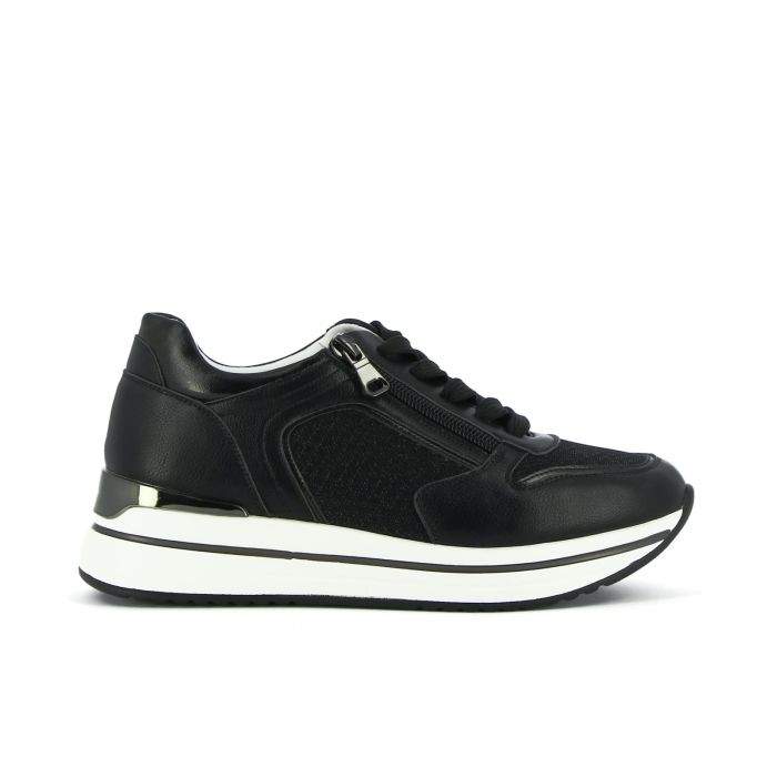 Sneakers nere con lacci zip e suola memory foam