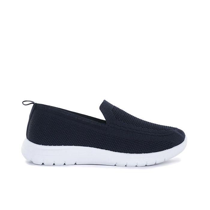 Scarpe slip-on blu in tessuto