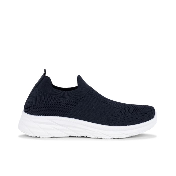 Sneakers senza lacci slip on blu da donna