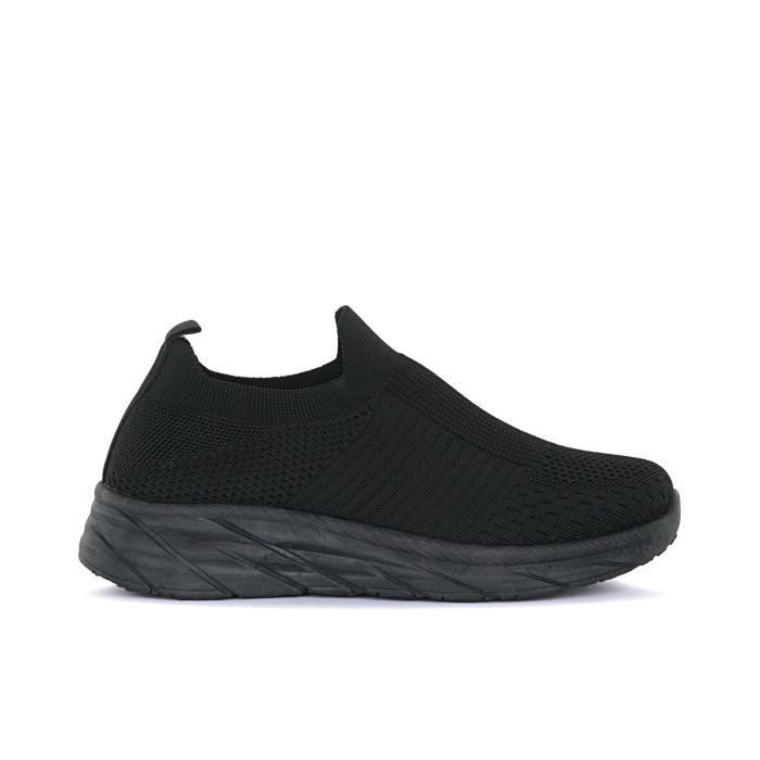 Sneakers slip-on nere in tessuto