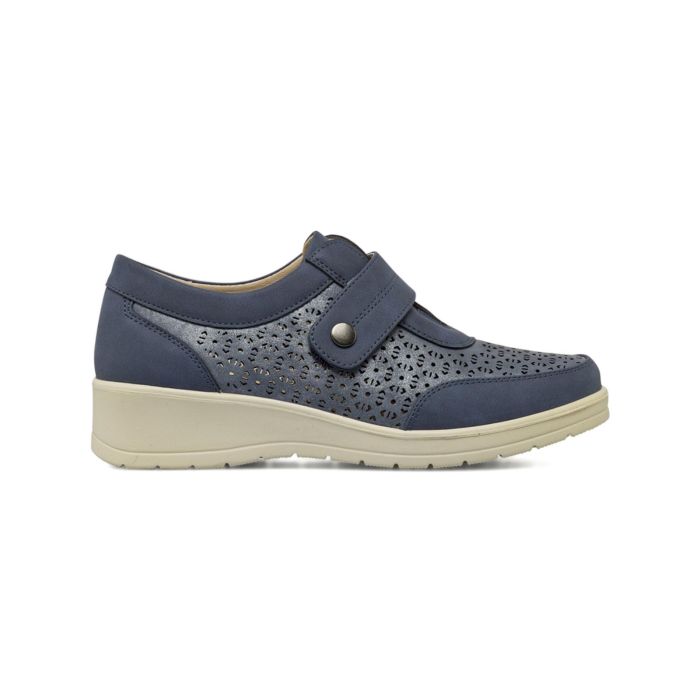 Sneakers Casual comfort blu da donna traforate