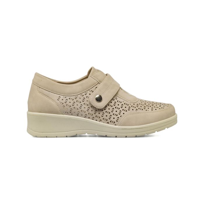 Sneakers Casual comfort beige da donna traforate