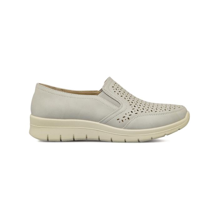 Mocassini Casual comfort beige da donna traforati