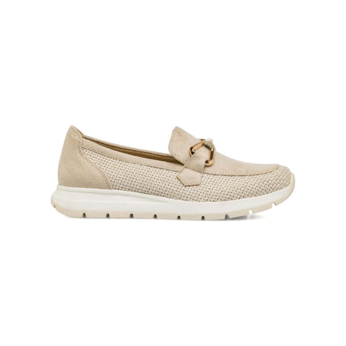 Mocassini casual beige Alesya da donna in pelle
