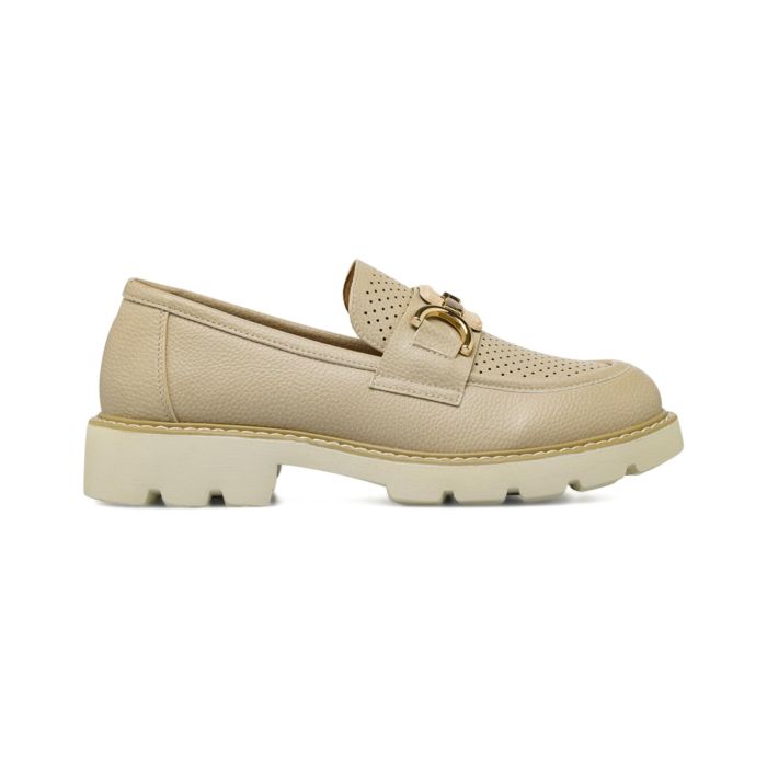 Mocassini casual Alesya beige da donna con morsetto