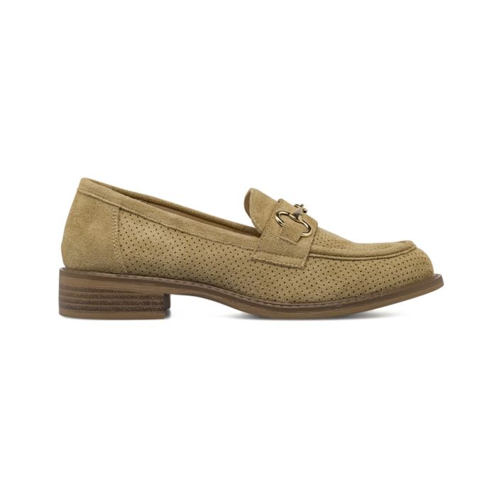 Mocassini casual Alesya beige traforati da donna