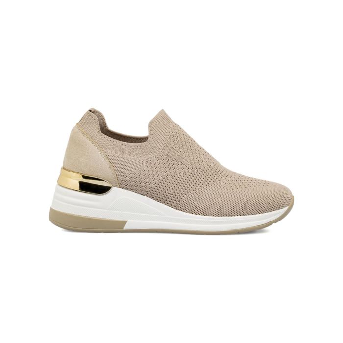 Sneakers a calzino Estradà rosa da donna in tessuto con zeppa