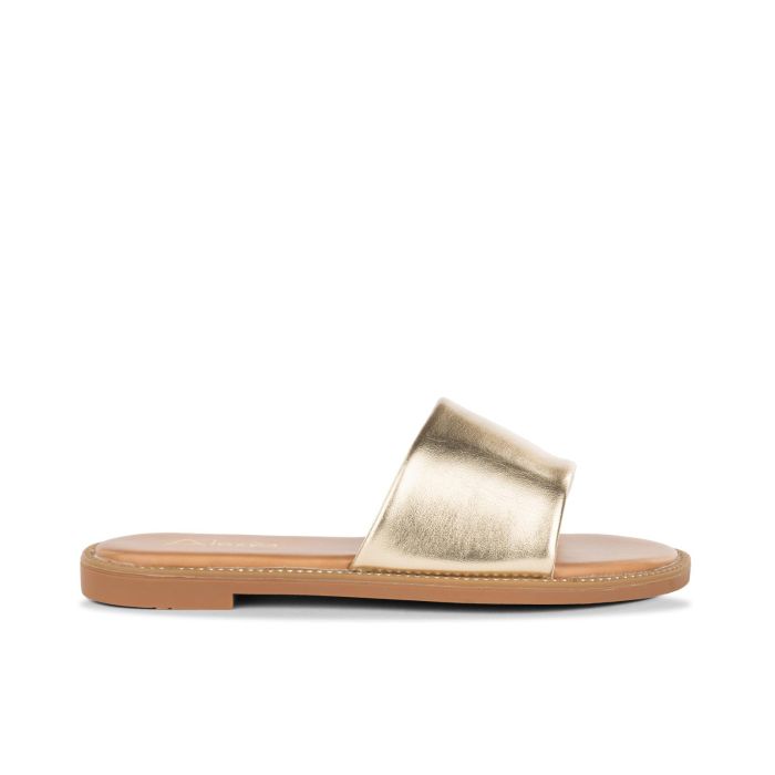 Ciabattine oro da donna con fascia