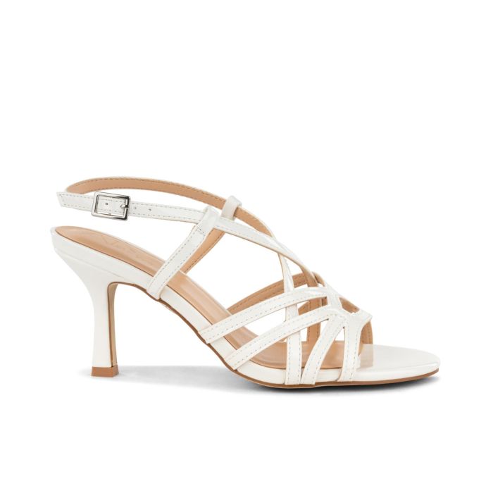 Sandali bianchi con tacco da donna