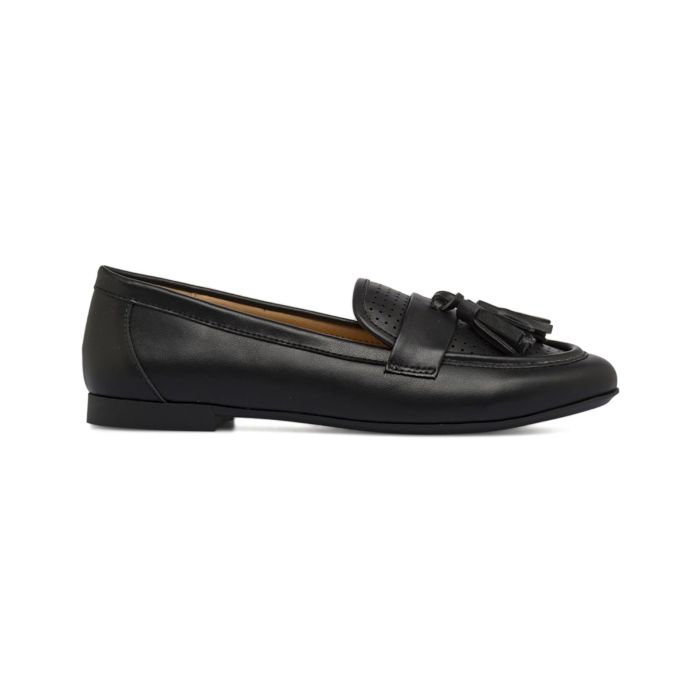 Mocassini casual neri Alesya da donna con nappine