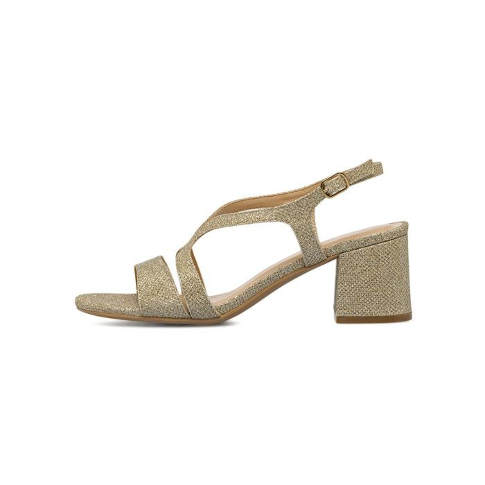 Sandali oro glitter Alesya da donna con tacco largo medio