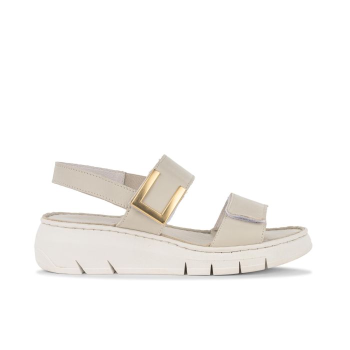 Sandali con platform bianchi in pelle da donna