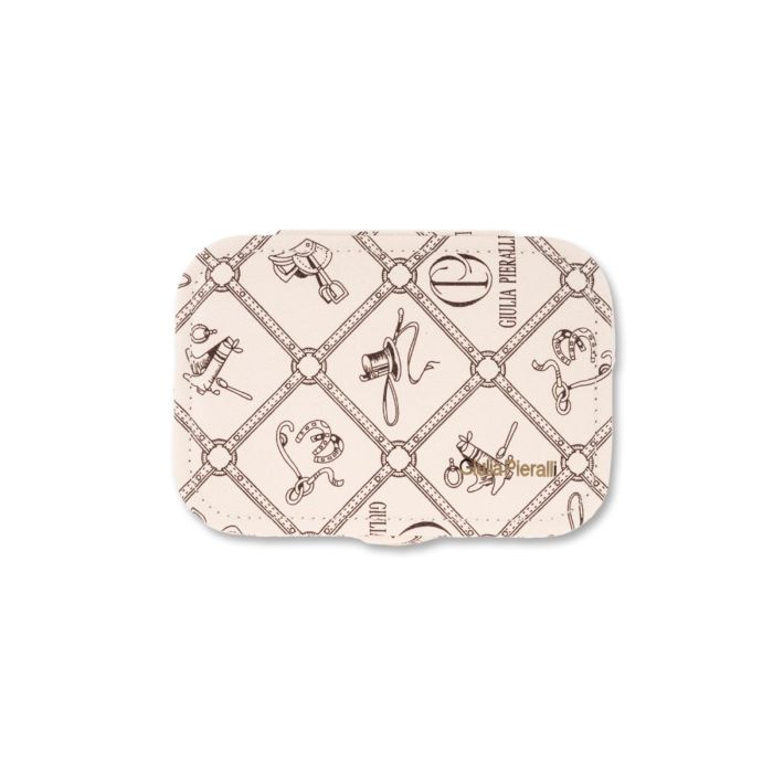 Portafoglio bianco rigido da donna con chiusura clutch