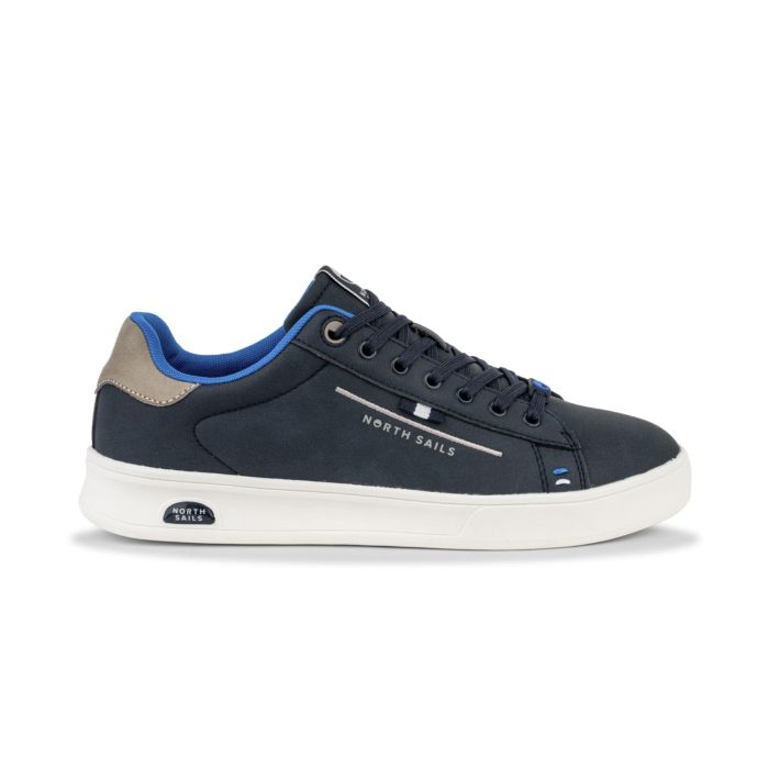 Sneakers uomo blu con lacci e logo laterale