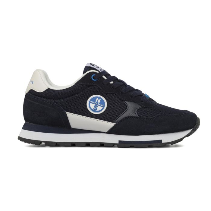 Sneakers blu North Sails da uomo con stemma logo laterale