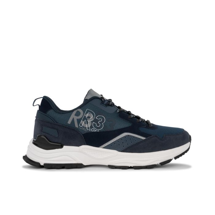 Sneakers blu da uomo con logo laterale