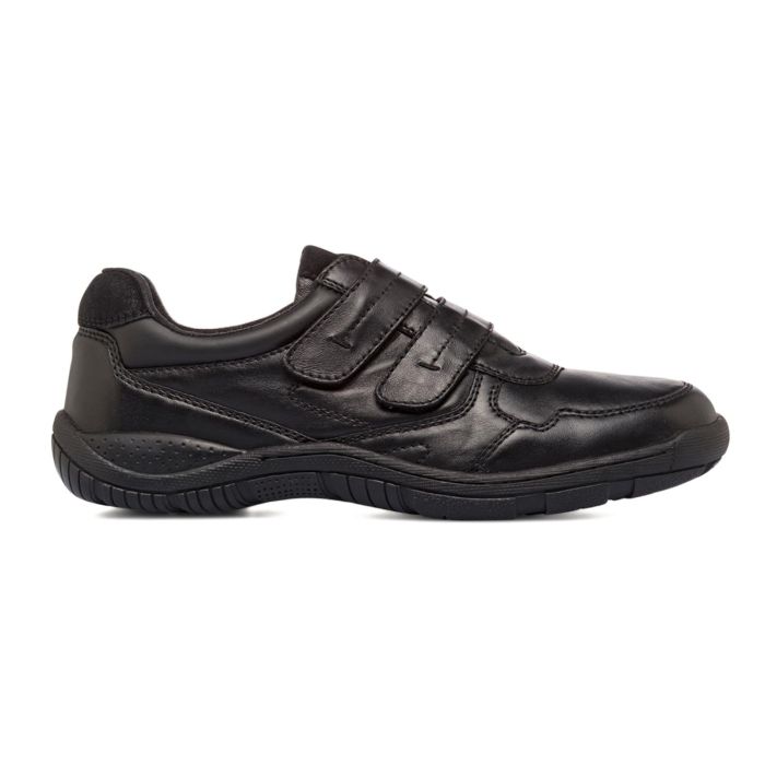 Scarpe comfort in pelle da uomo con velcro