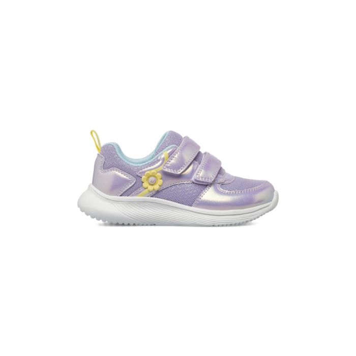 Sneakers viola da bambina Alesya Girl con strappi e fiorellino