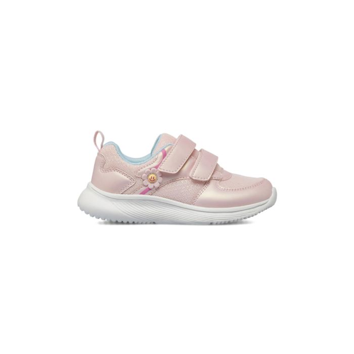 Sneakers rosa da bambina Alesya Girl con strappi e fiorellino