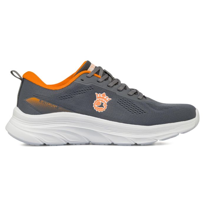 Sneakers uomo da running grigie con inserti arancioni GymRun