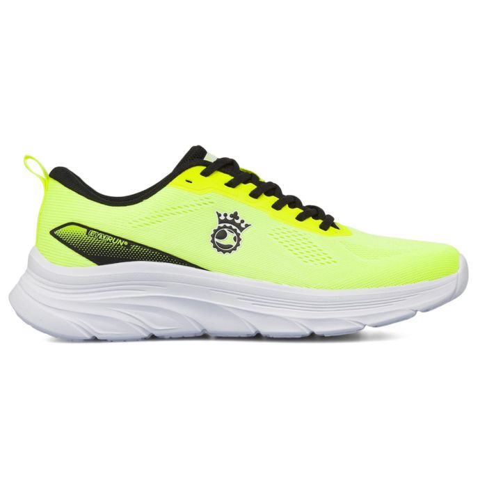 Sneakers running da uomo giallo fluo in materiale sintetico con lacci neri GymRun
