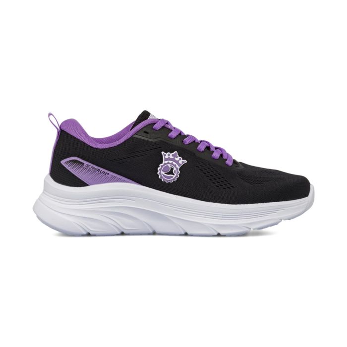 Sneakers running da donna nere con lacci viola GymRun